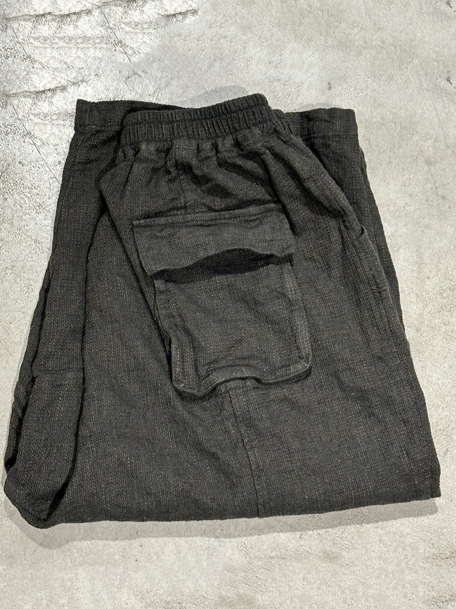 Women Vintage Summer Pure Color Wide-leg Linen Pants