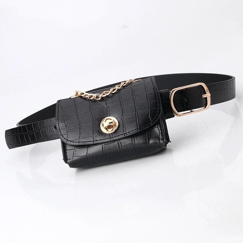 Fashion Leopard Belt Bag Mini Chain Bag All-match Clothing Belt
