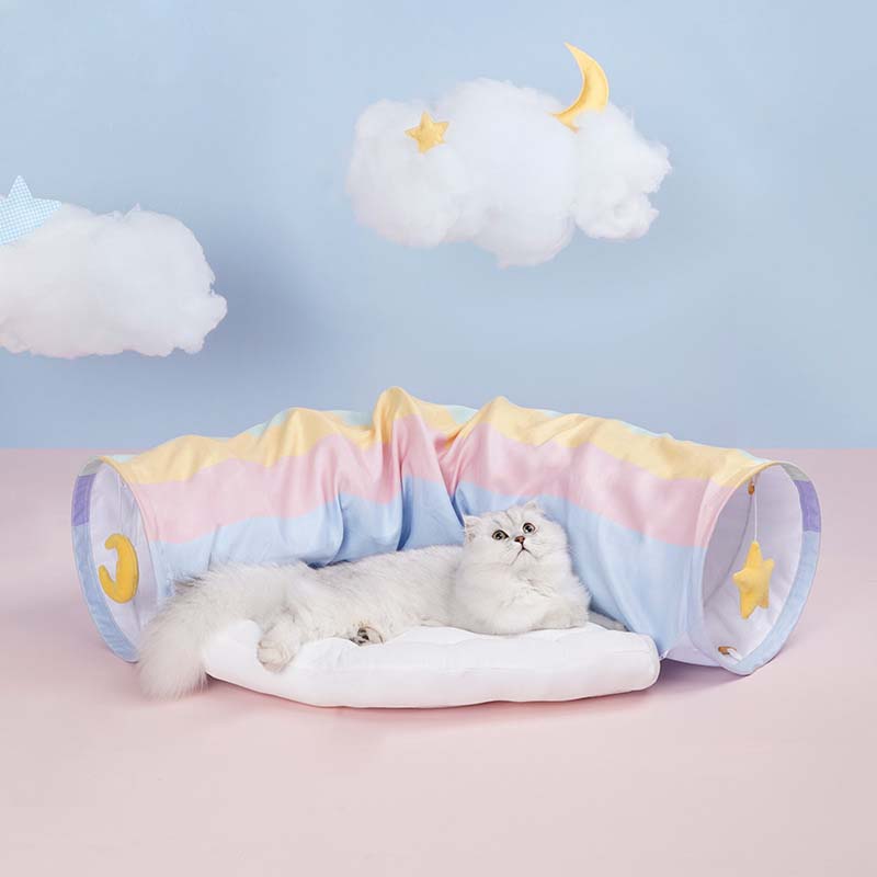 Rainbow Cat Tunnel Bed