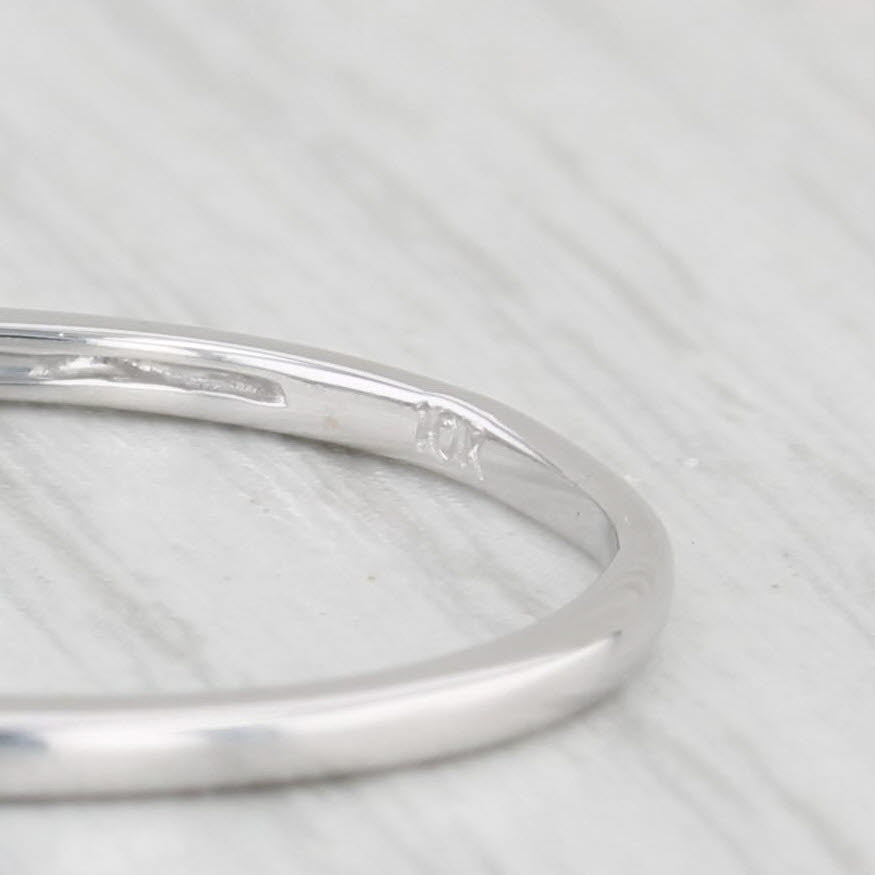 0.15ctw Diamond Stackable Ring 10k White Gold Size 8.25 Wedding Band