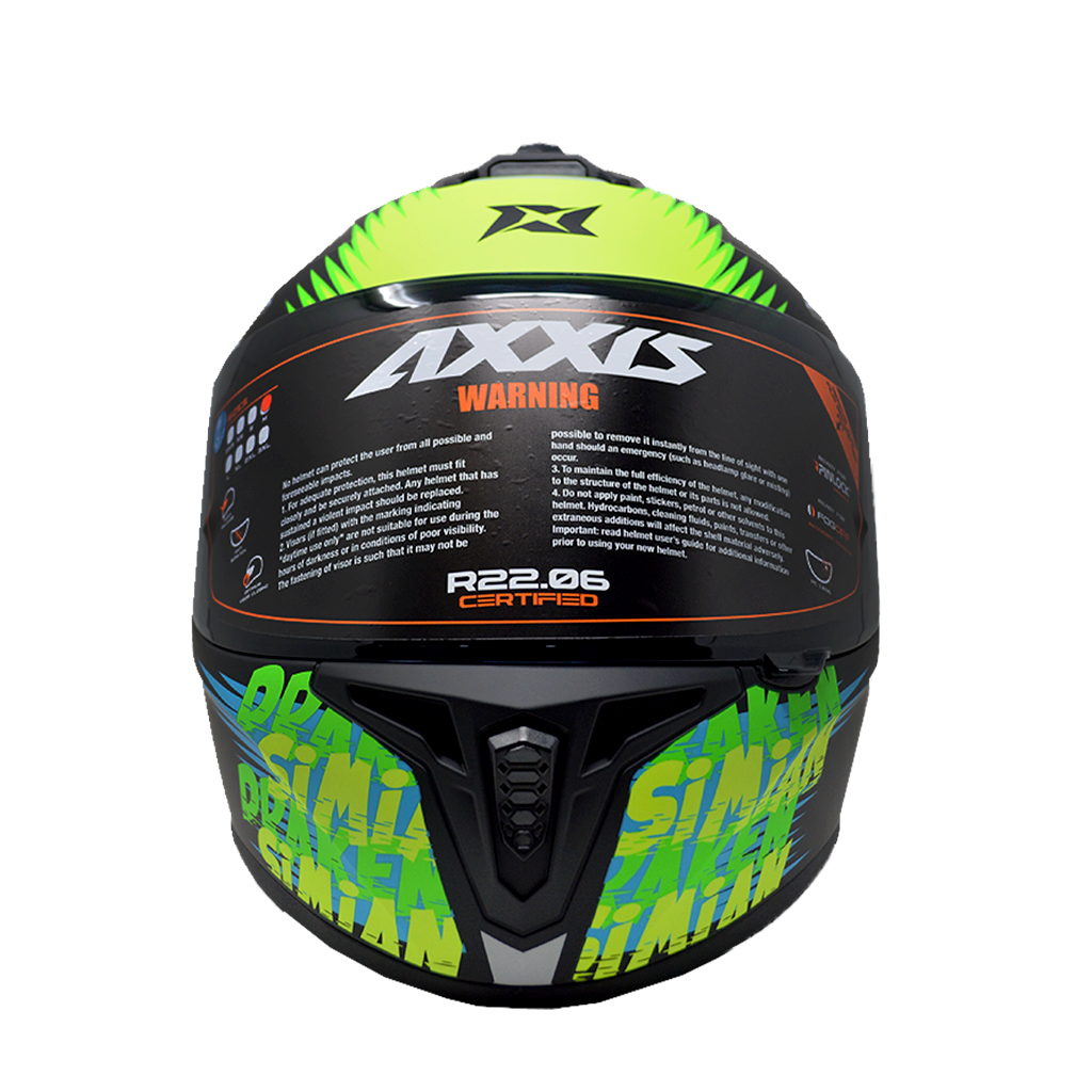 Casco Axxis Draken Simian Amarillo