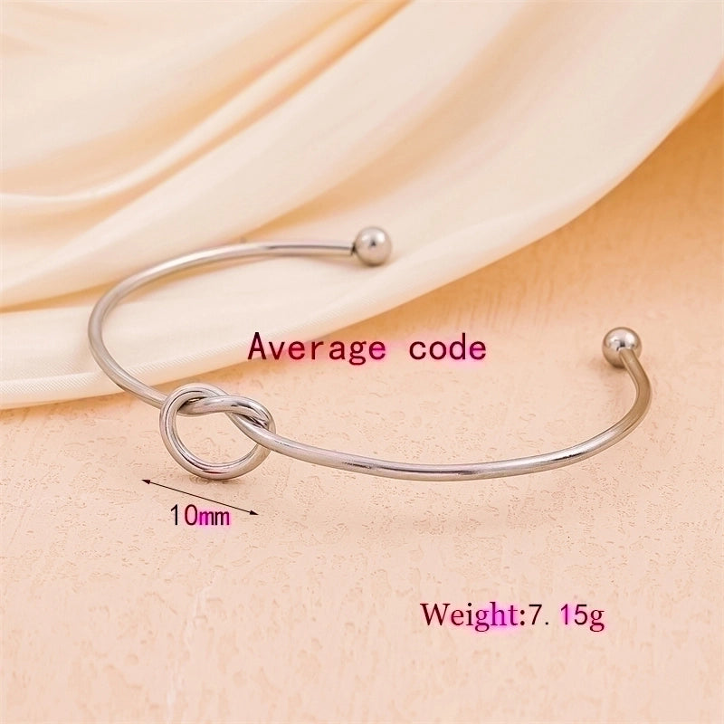 Minimalist Solid Color 201 Stainless Steel 18K Gold Plated Bracelets In Bulk