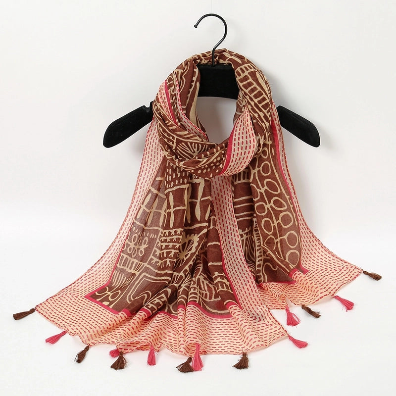 Unisex Vacation Sweet Geometric Polyester Scarf