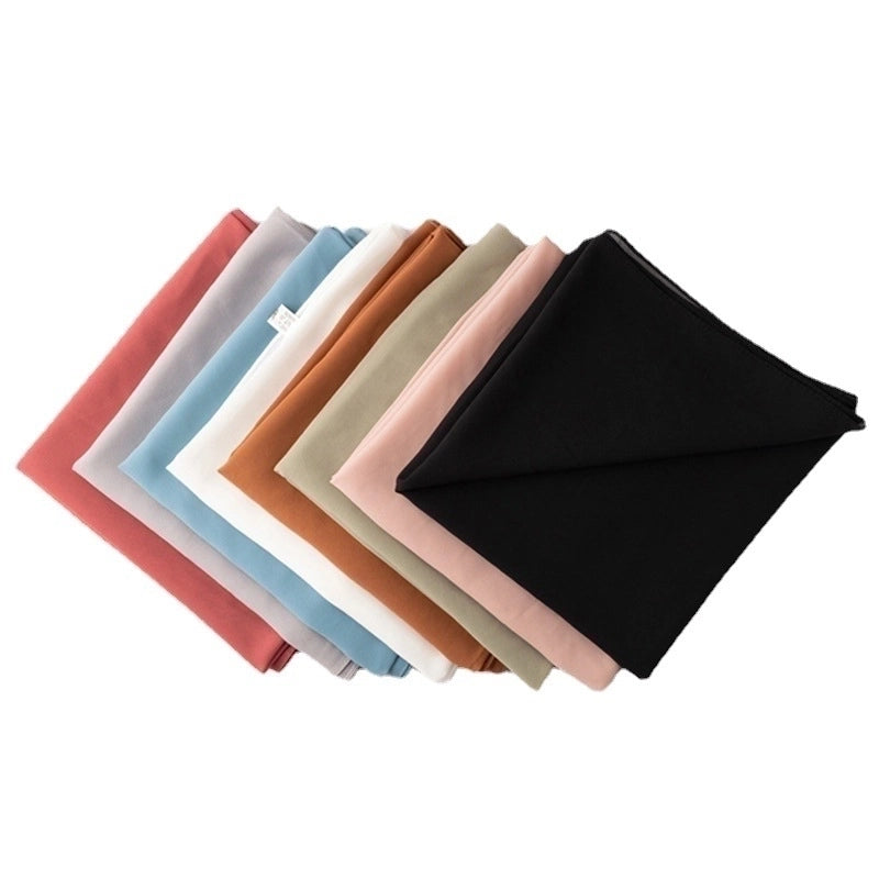 Women's Sweet Solid Color Polyester Kerchief