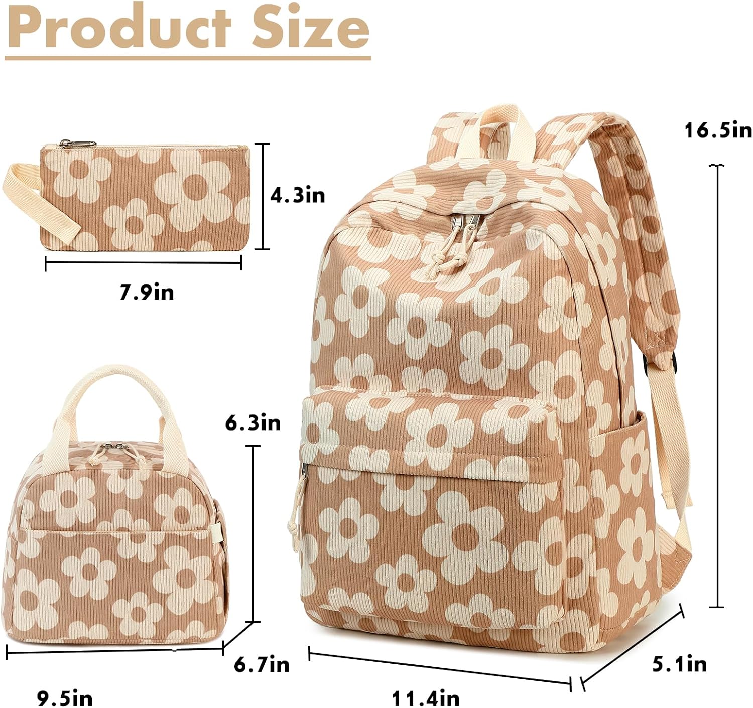 Bluboon School Backpack Teens Girls Boys Kids School Book Bags with Lunch Box Pencil Bag