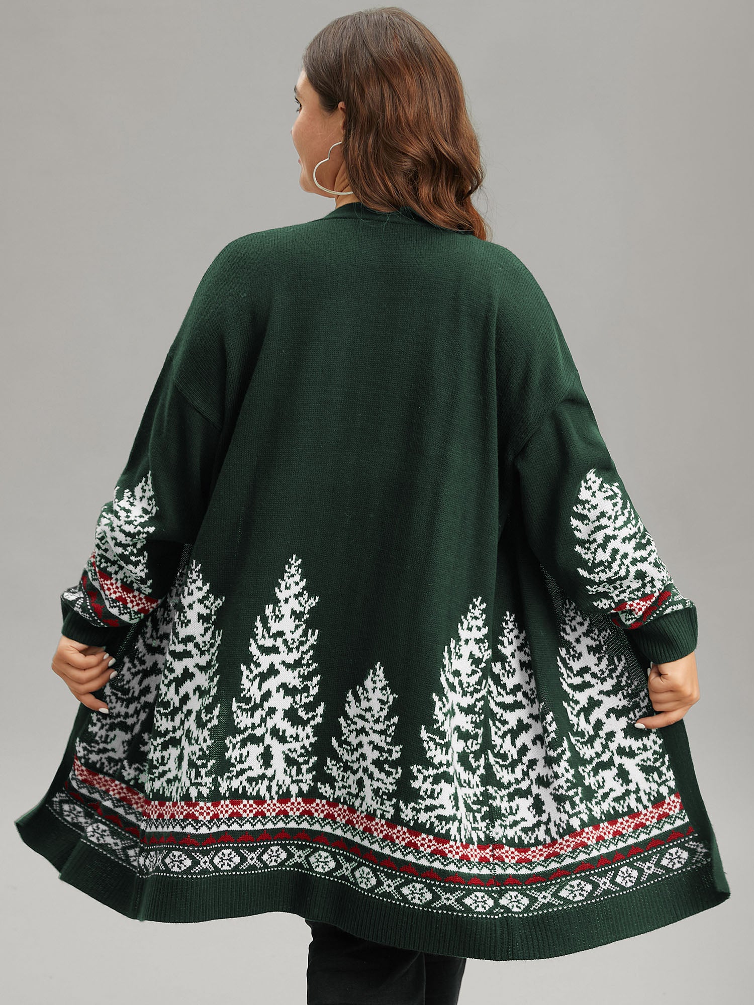 Christmas Trees Contrast Cardigan