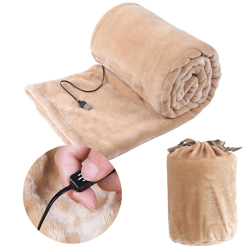 USB Electric Blanket Charging Treasure Car 5v Dormitory Outdoor Warm-up Cover Blanket Electric Mattress Heating Shawl