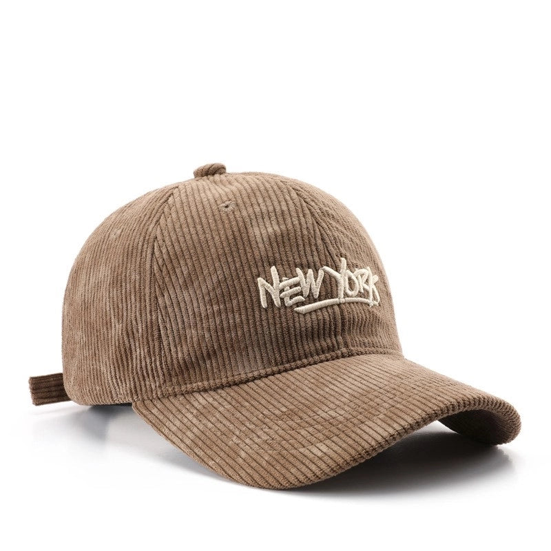 Unisex Vintage Style Minimalist Letter Embroidery Curved Eaves Baseball Cap