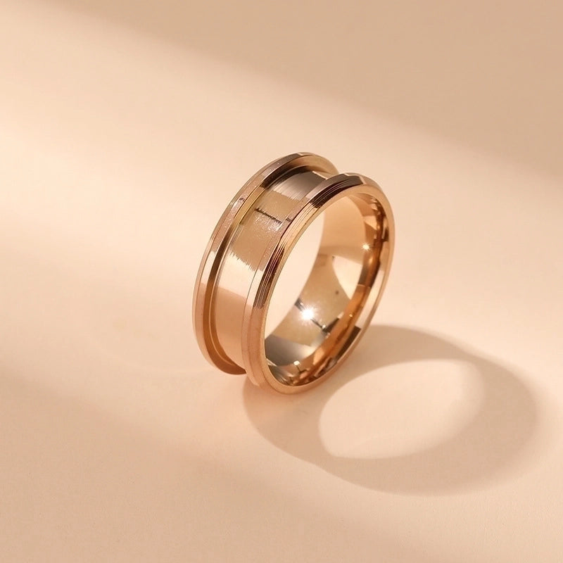 Minimalist Geometric Stainless Steel Rings