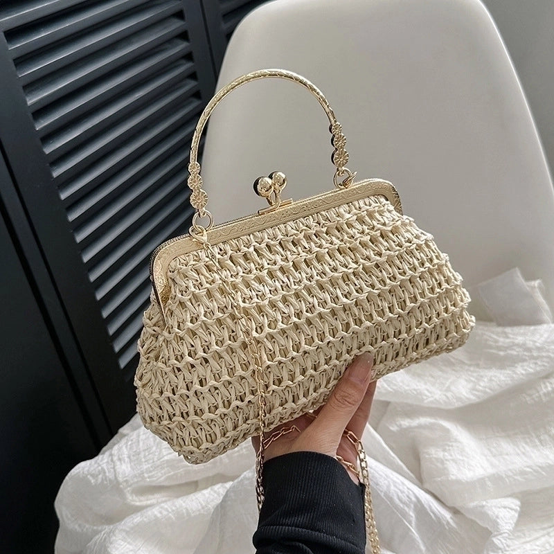 Women's Small All Seasons Straw Streetwear Handbag Straw Bag