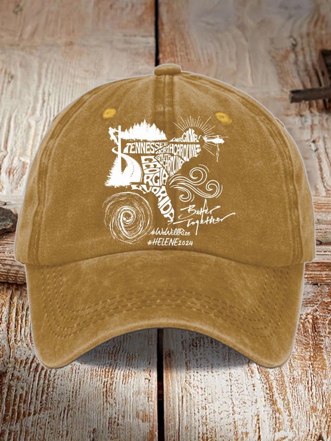Men's and Women's Hurricane Helen Disaster Relief Washed and Distressed Hats