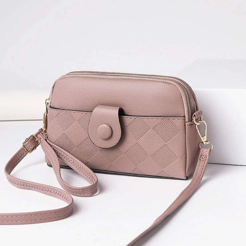 Women's Mini PVC Solid Color Streetwear Square Zipper Crossbody Bag
