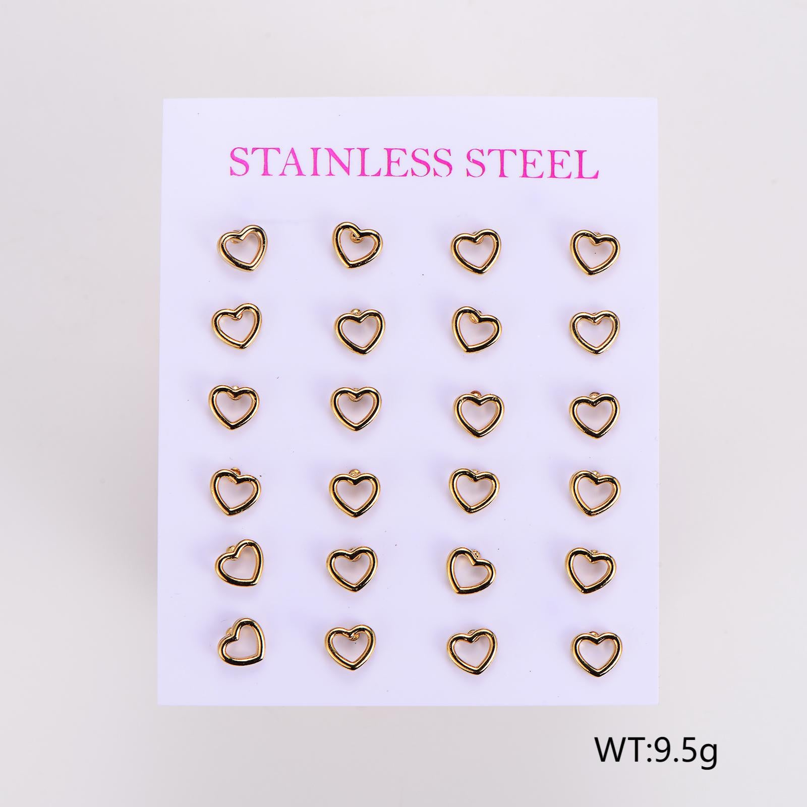 Aml Stainless Steel Ins Style Mini Earrings Love Earrings Irregular Earrings For Women