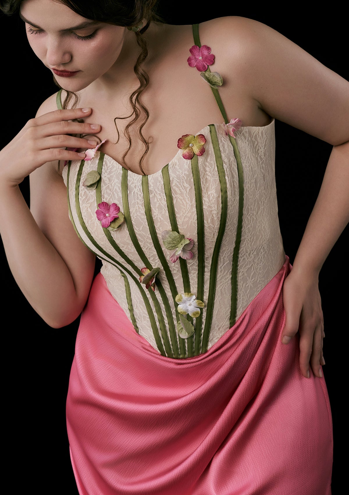 Curve & Plus Flower Vine Phantom Corset Dress