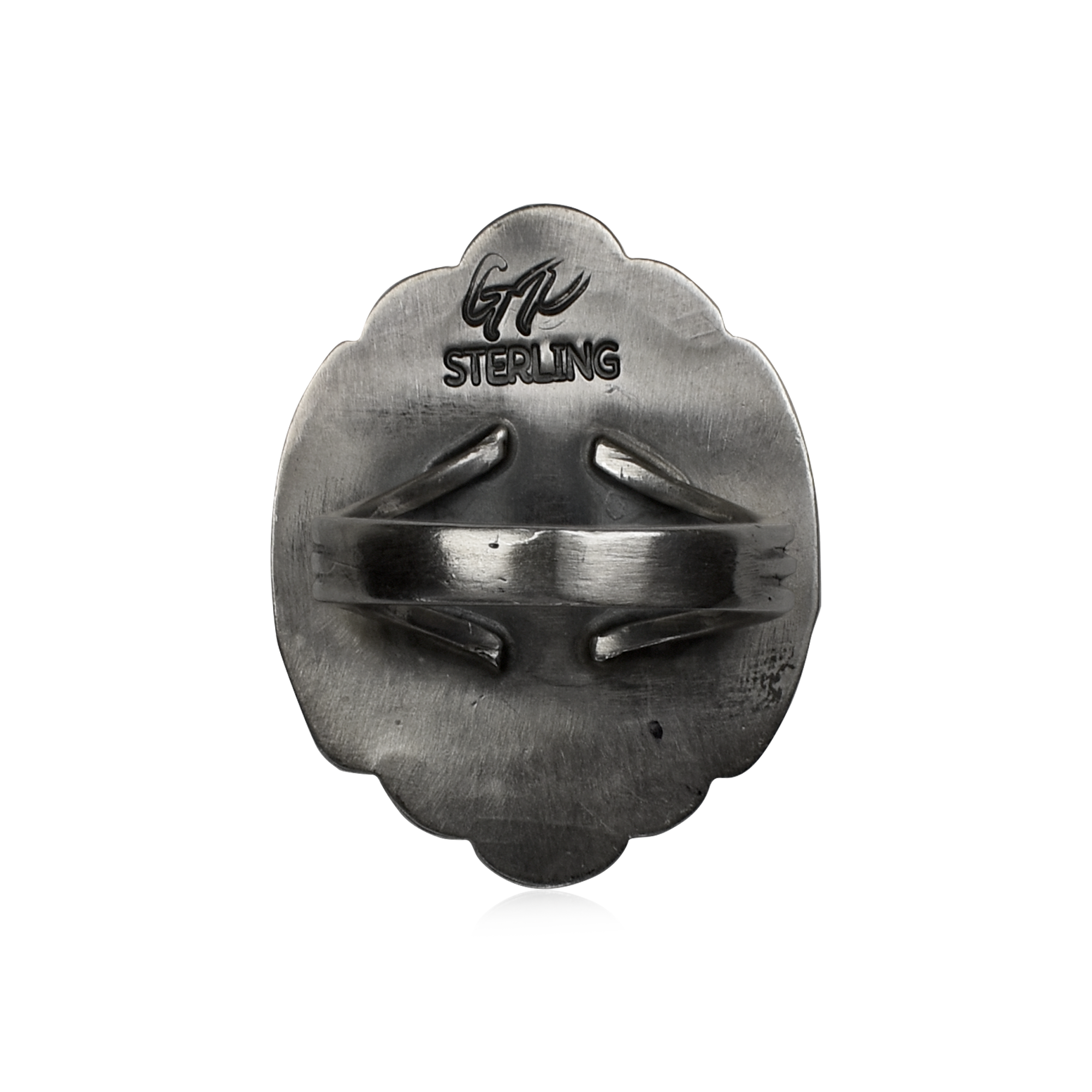 High Grade Golden Hill  Ring with Hand-Stamped Sunrays