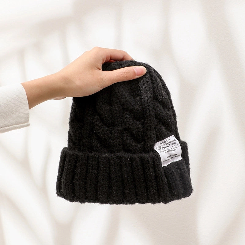 Unisex Classic Style Solid Color Eaveless Beanie Hat
