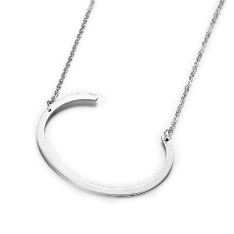 Fashion Jewelry 26 Letters Stainless Steel Necklace