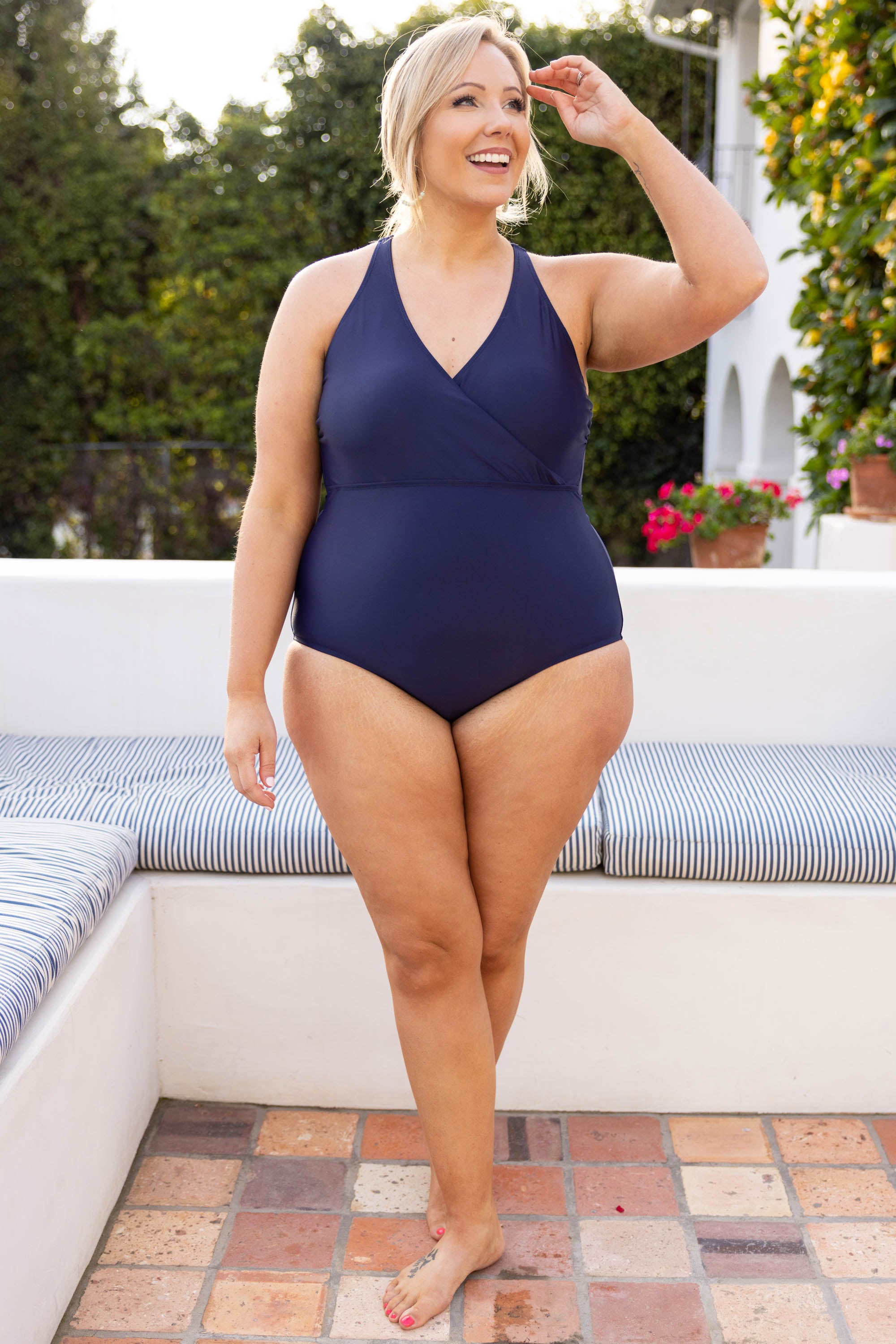 Meet You At The Sandbar Swimsuit. Navy