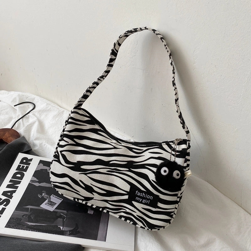 This Year's Popular Small Bag Women's Autumn  New Fashion Canvas Messenger Bag Versatile Handheld Shoulder Underarm Bag