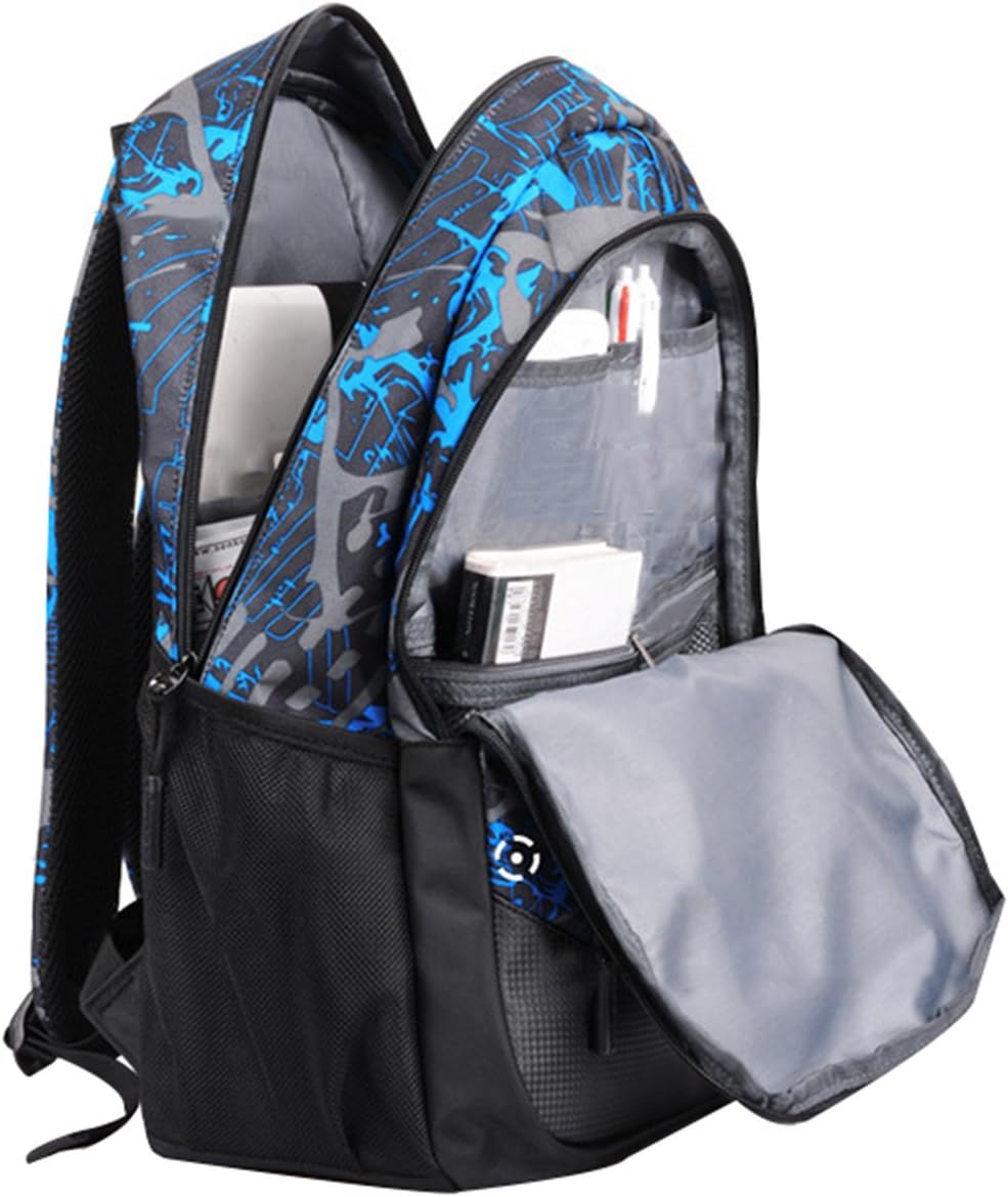 JiaYou Teenage Boy Girl Unisex 20L Multifunctional School Bag Backpack Set with Florescent Mark