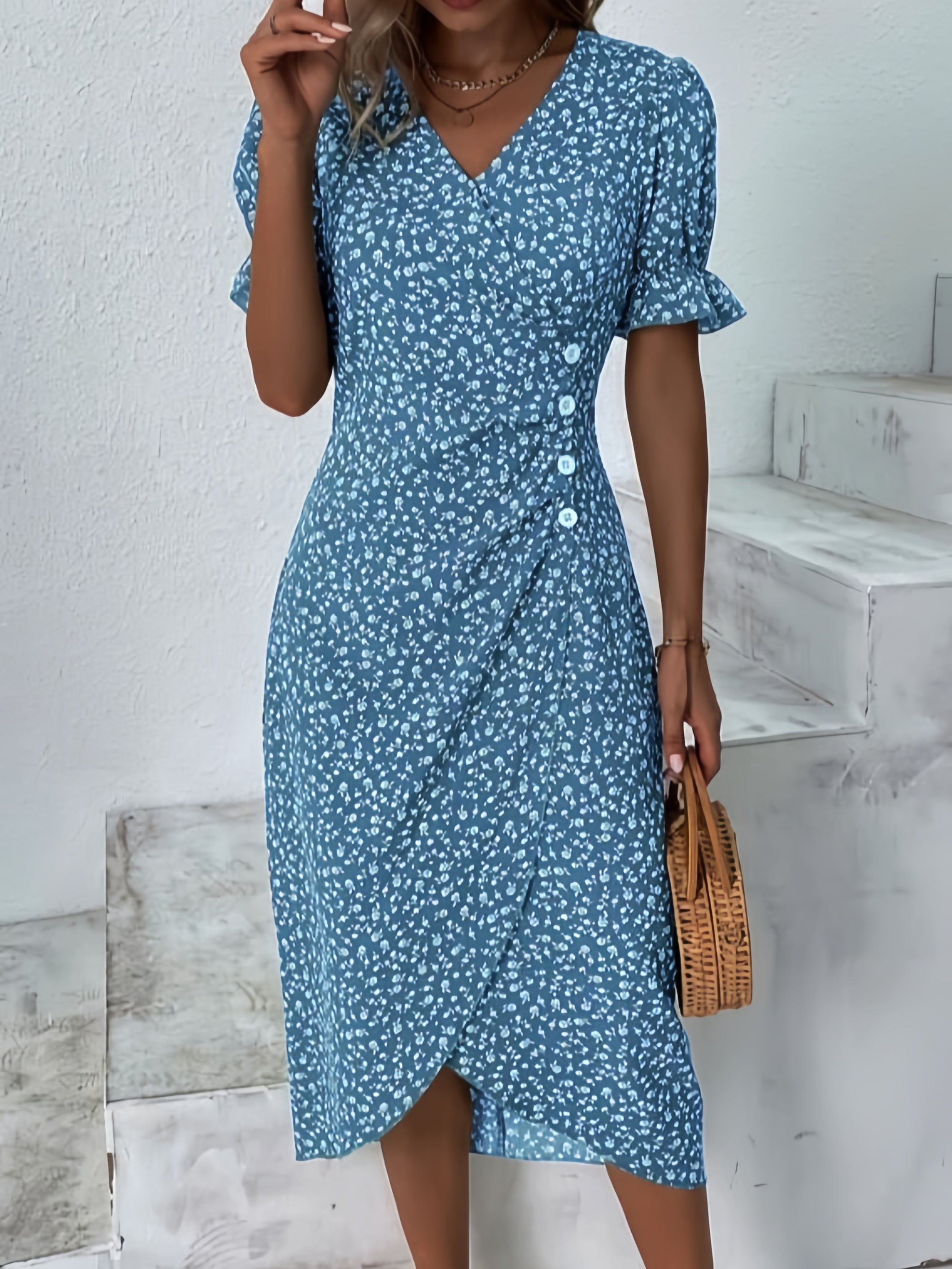 🌷Spring presale 49% OFF🍃Women casual dress wrap dress floral dress