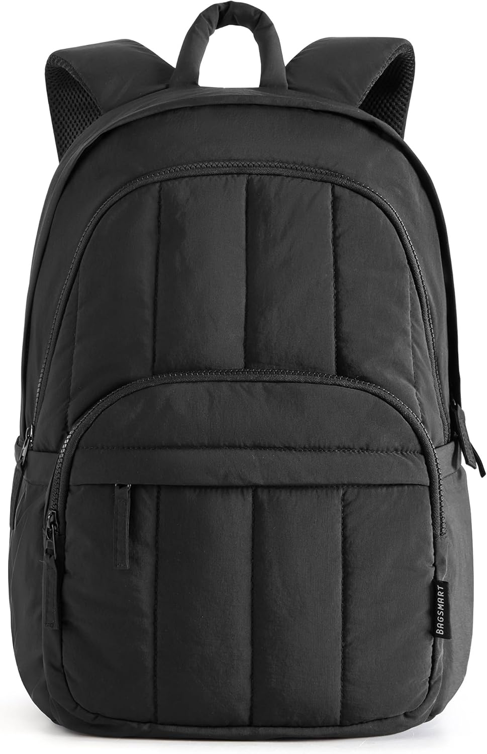 BAGSMAT Womens Backpack Travel Laptop Backpack for Women, Quilted College Laptop Bookbag, Work Back Pack for Women, Cute Computer Water-Resistant Casual Daypack, Puffer Champagne