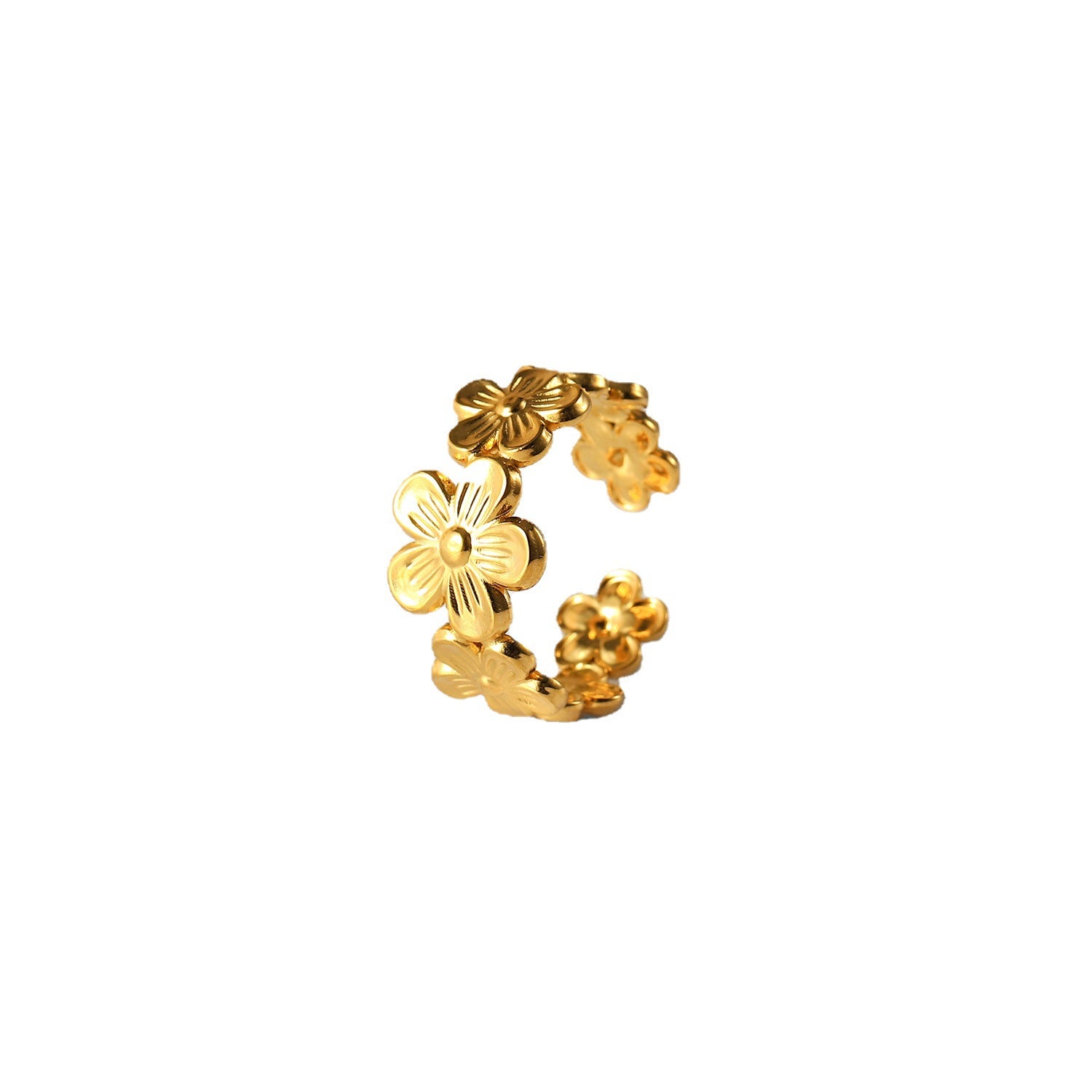 Women IG Style Geometric Stainless Steel 18K Gold Plated Rings