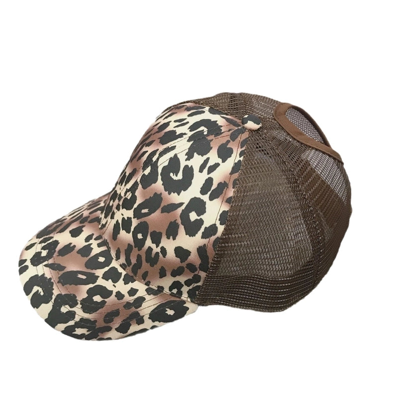 Unisex Elegant Basic Leopard Curved Eaves Baseball Cap
