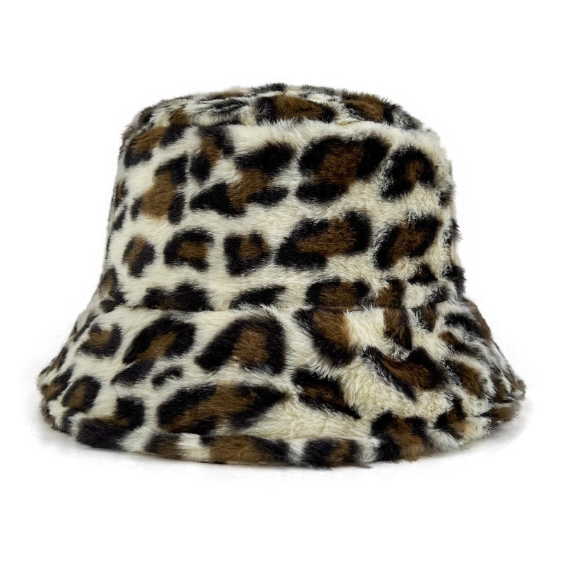 Women's Casual Leopard Wide Eaves Bucket Hat
