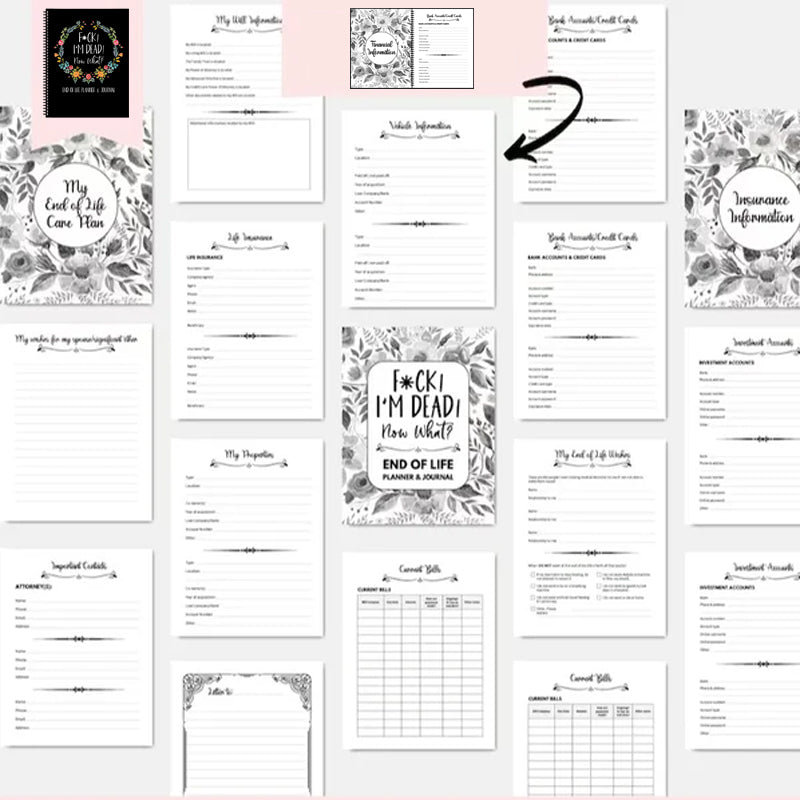 🎃 HalloweenGift: Sh*t. I'm Dead! End of Life Planner - The Ultimate Spooky Gift! 💀👻