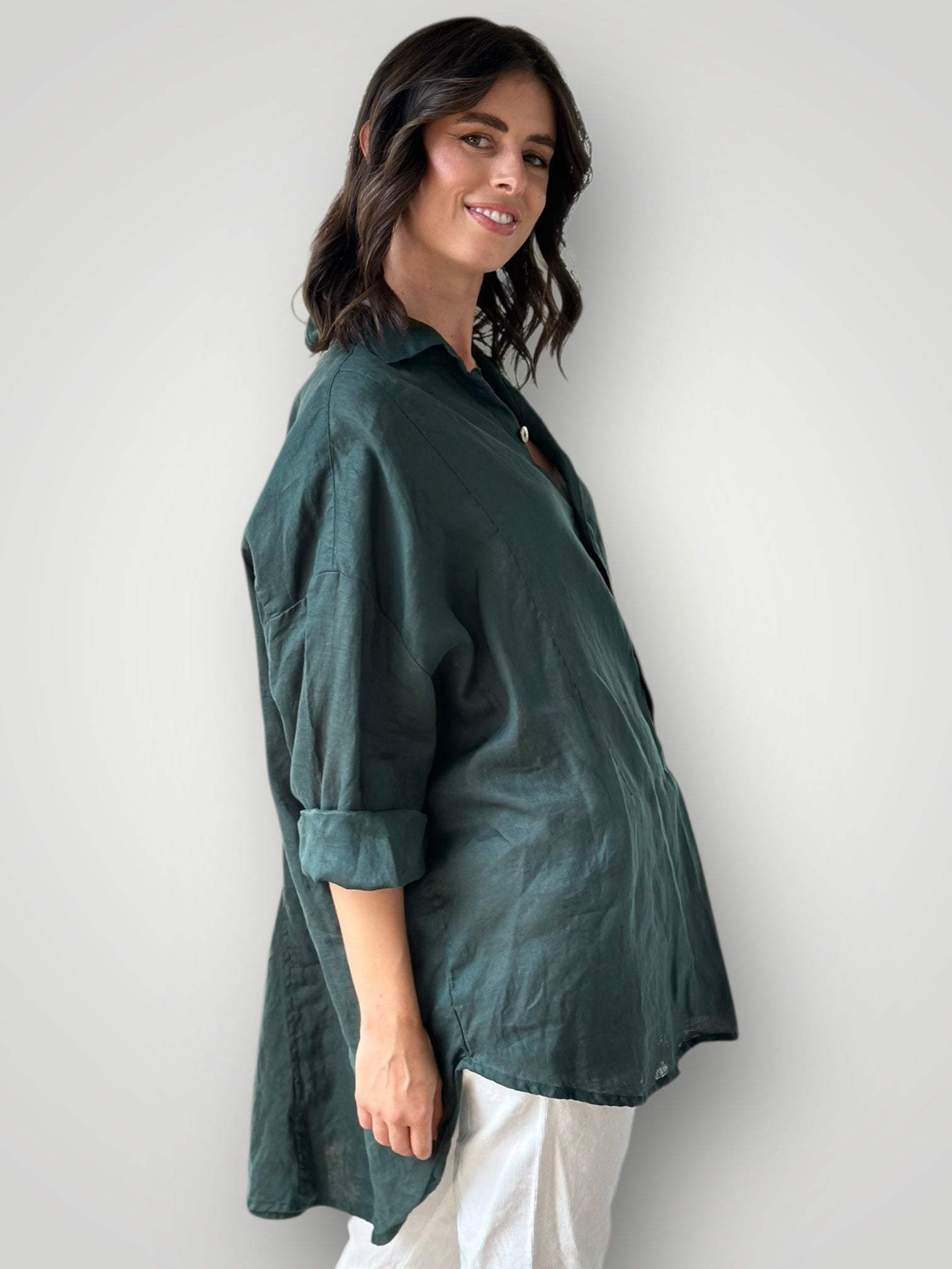 megan shirt - forrest linen