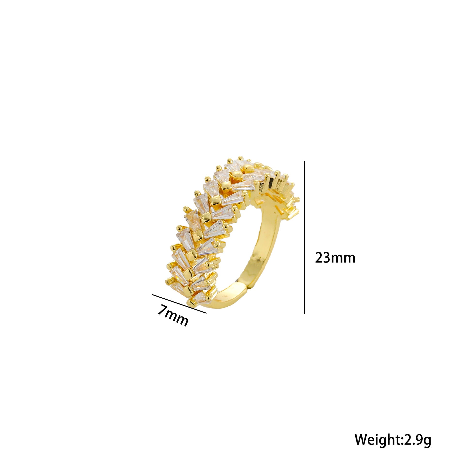 Round Geometric Titanium Steel 18K Gold Plated Rings