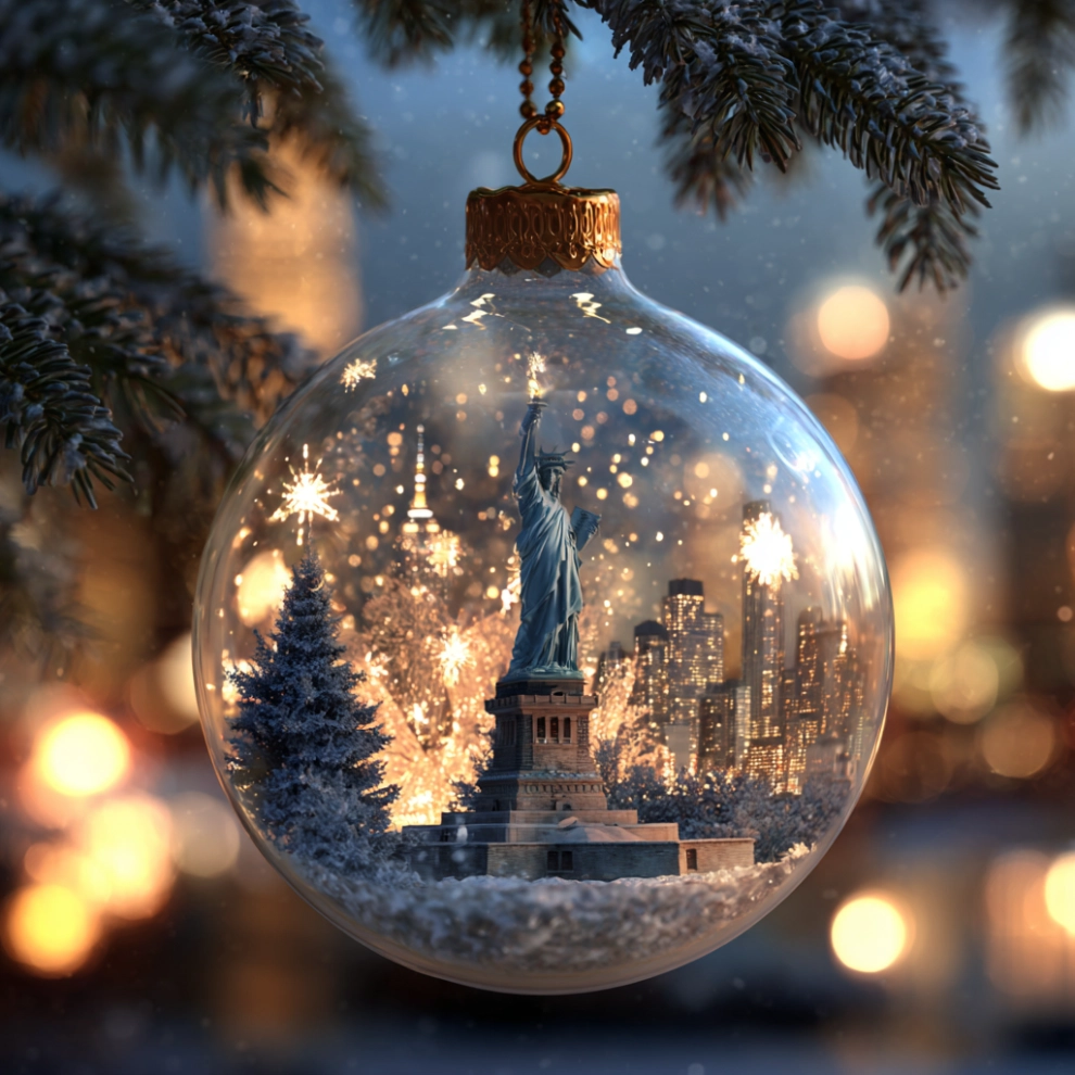 American Landmark Christmas Ornaments
