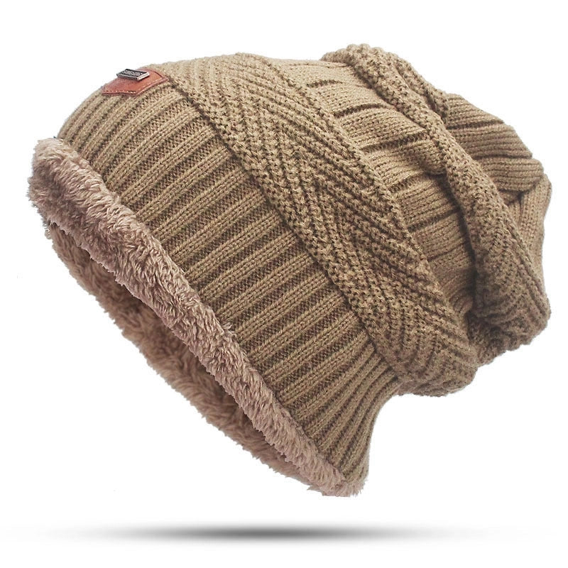 Unisex Basic Minimalist Twist Eaveless Wool Cap