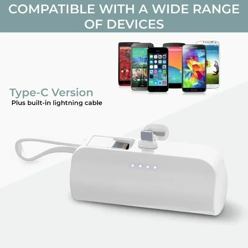 50000mAh Mini Power bank external battery plug-in power bank for iPhone12 13 14 15 Samsung Huawei and Xiaomi portable power bank