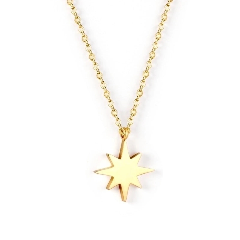 Fashion Star Moon Heart Shape Stainless Steel Pendant Necklace 1 Piece