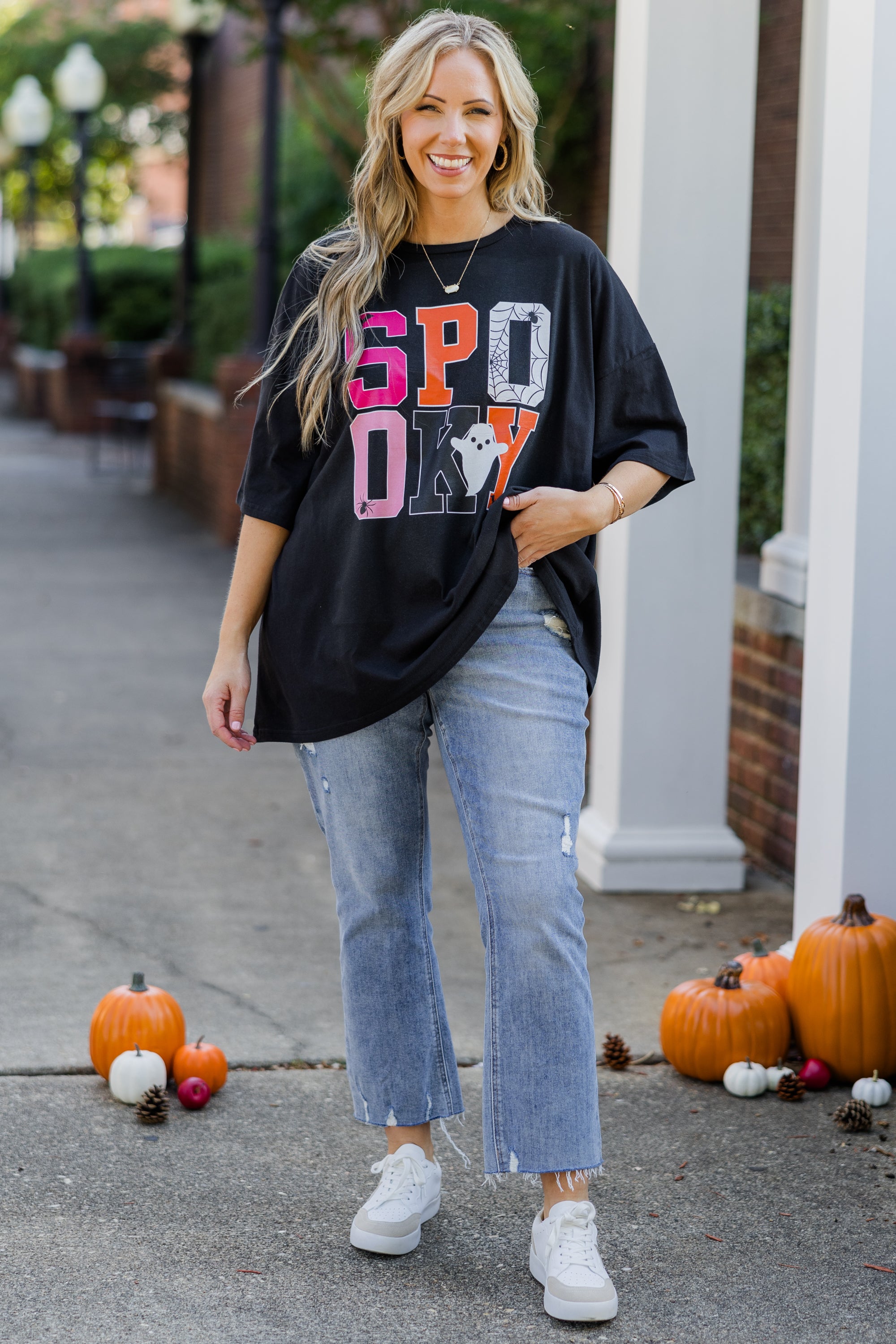 It's Spooky Season Boyfriend Tee. Black