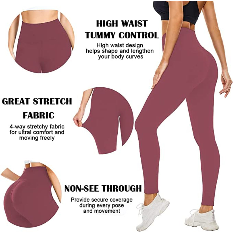 Capri Leggings for Women Butt Lift-High Waisted Tummy Control Black Workout Yoga Pants