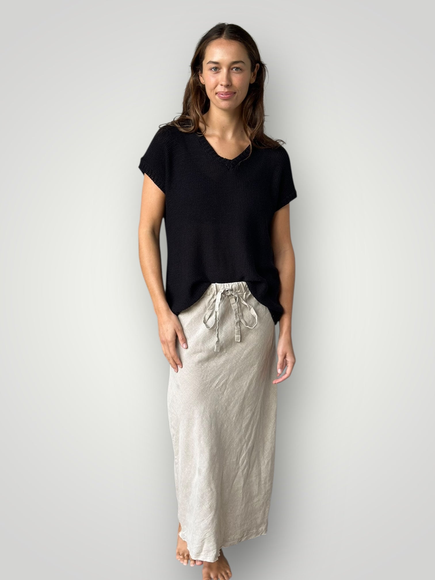 anthea skirt-natural linen