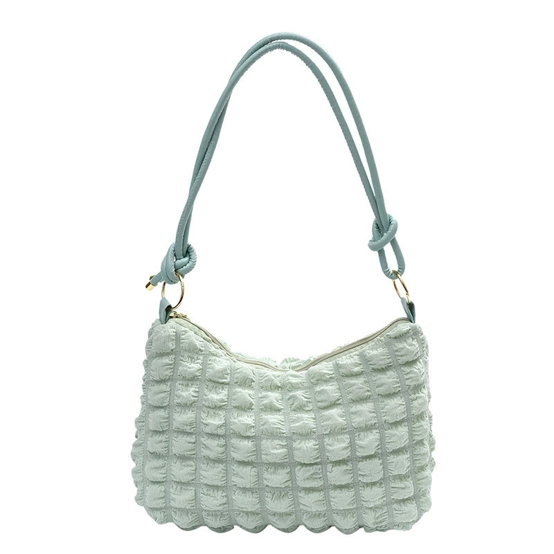 Women's Small Nylon Solid Color Basic Square Zipper Underarm Bag