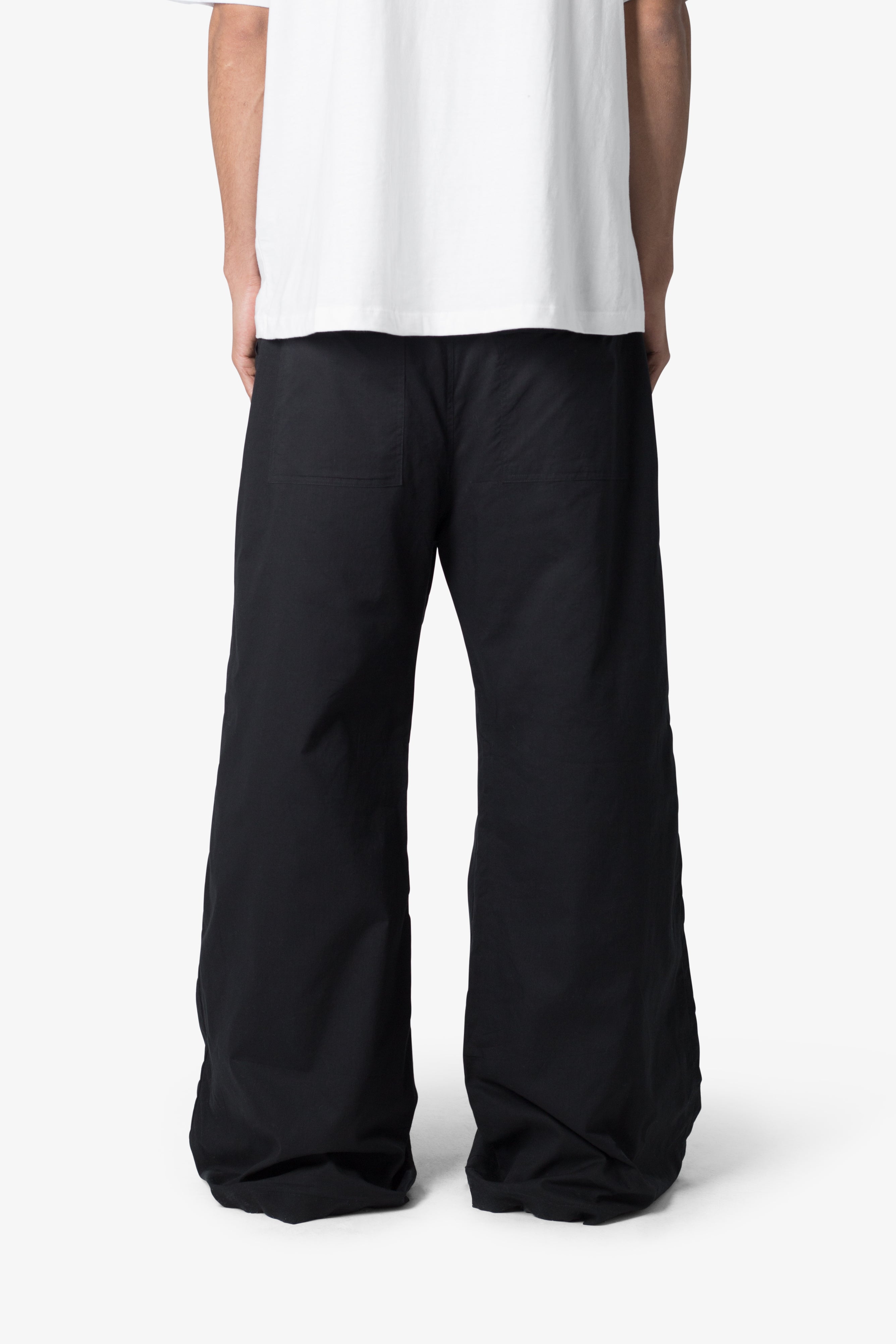 Gauze Layered Rave Pants - Black