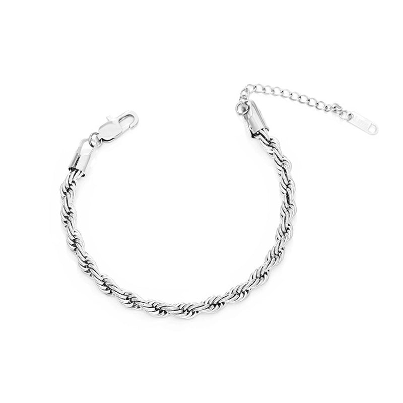 Basic Minimalist Geometric 304 Stainless Steel Bracelets In Bulk