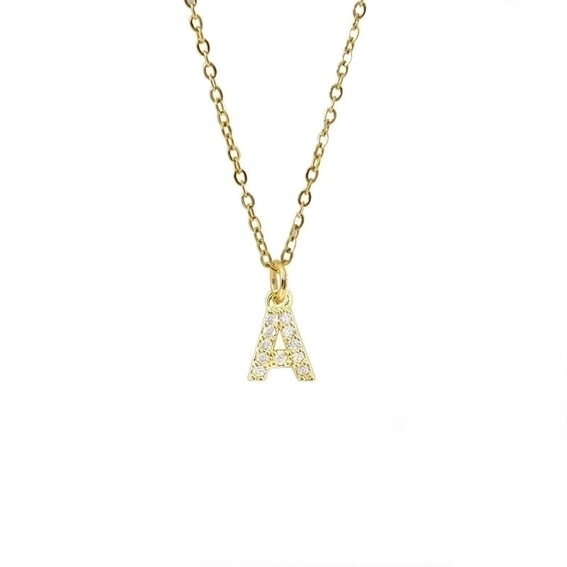 Titanium Steel Copper Streetwear Plating Inlay Letter Zircon Pendant Necklace