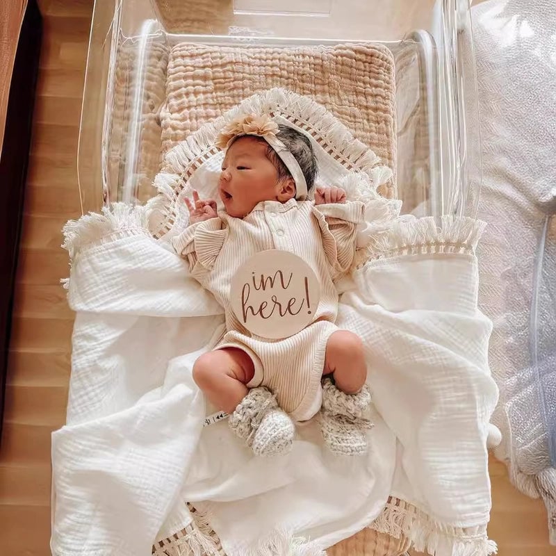 Minimalist Solid Color Cotton Blanket Baby Accessories