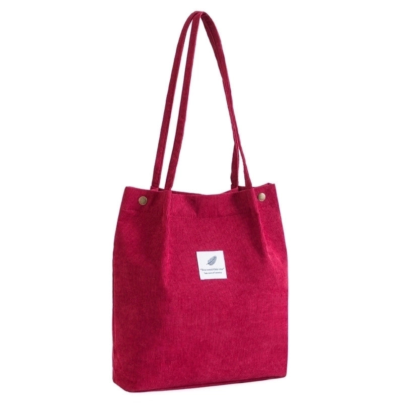 Women's Streetwear Solid Color Canvas Shopping Bags