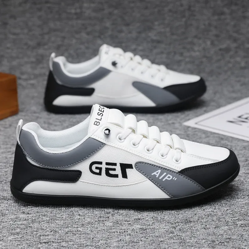 flats Men's Shoes Brand Male Sneakers Outdoor Comfortable Falt Walking Shoes 2024 Fashion Lightweight Trainers Student Footwear