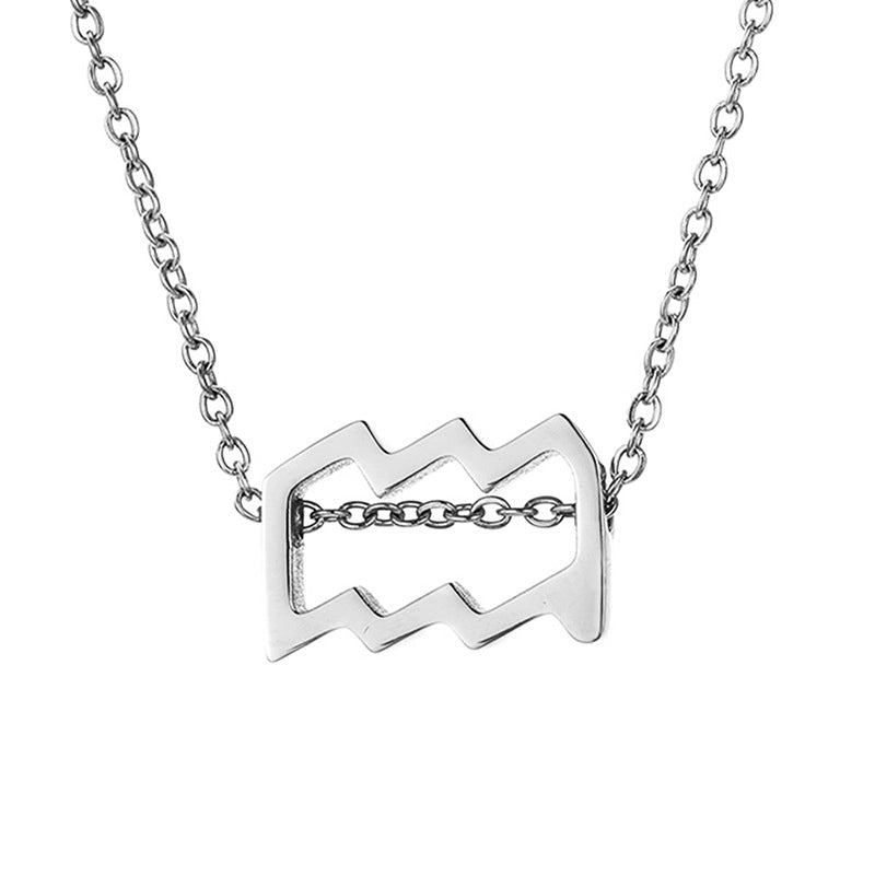 Stainless Steel Titanium Steel 14K Gold Plated Fashion Plating Constellation Necklace