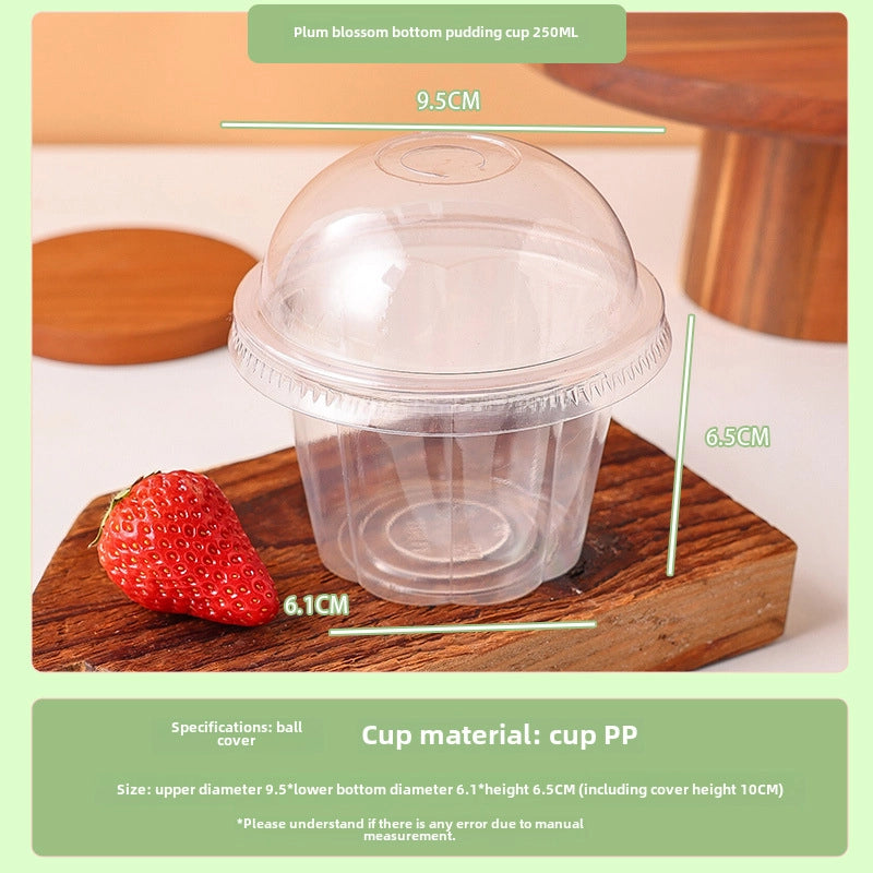 Ice Powder Special Bowl Disposable Pudding Double Skin Milk Mousse Cup Jelly Packaging Commercial High Temperature Resistant Dessert With Lid