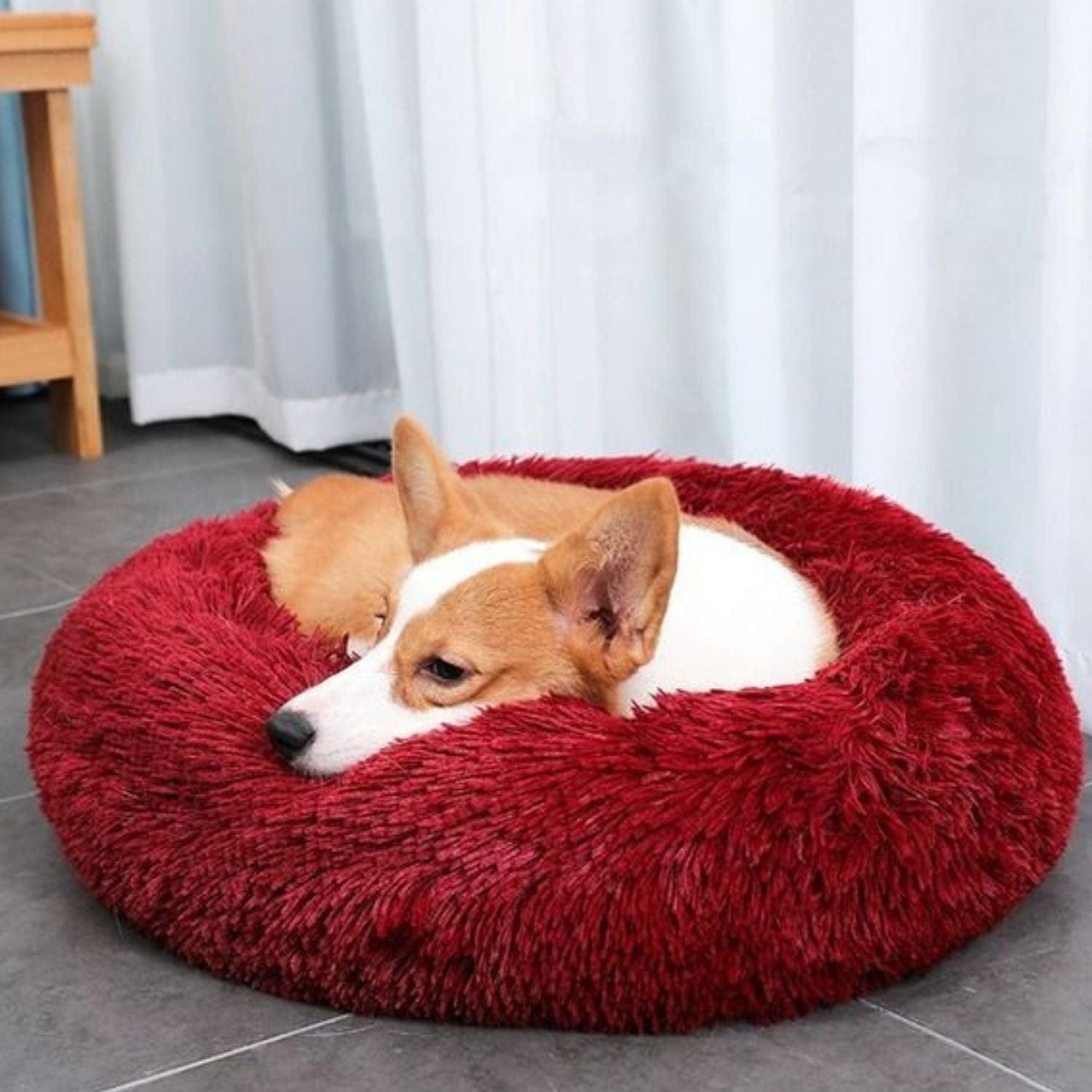 Ped Bed Round Plush (80cm Apple Green) - (L22 80cm Apple Green)