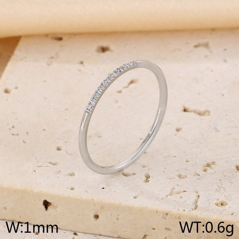 Vintage Style Minimalist Classic Style Geometric 304 Stainless Steel 18K Gold Plated Rings